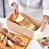 Nordic Bread Box: Large Capacity with Wooden Lid & Cutting Board