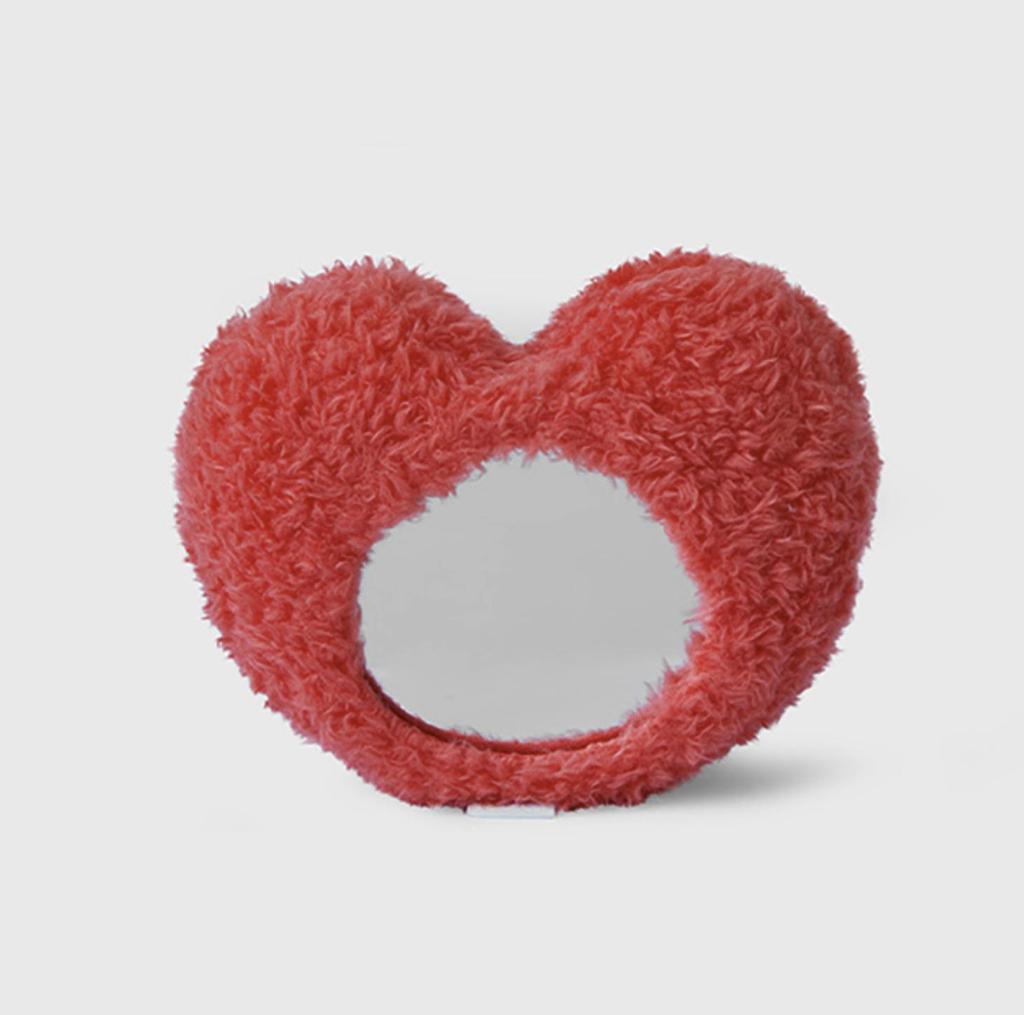 BT21 TATA Minini Błyszczące Pluszowe Lusterko Ręczne | Oficjalne Gadżety z Postaciami K-Popu LINE FRIENDS