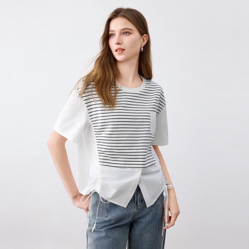 

Elva Island Women s Patchwork Short Sleeve Shirt M