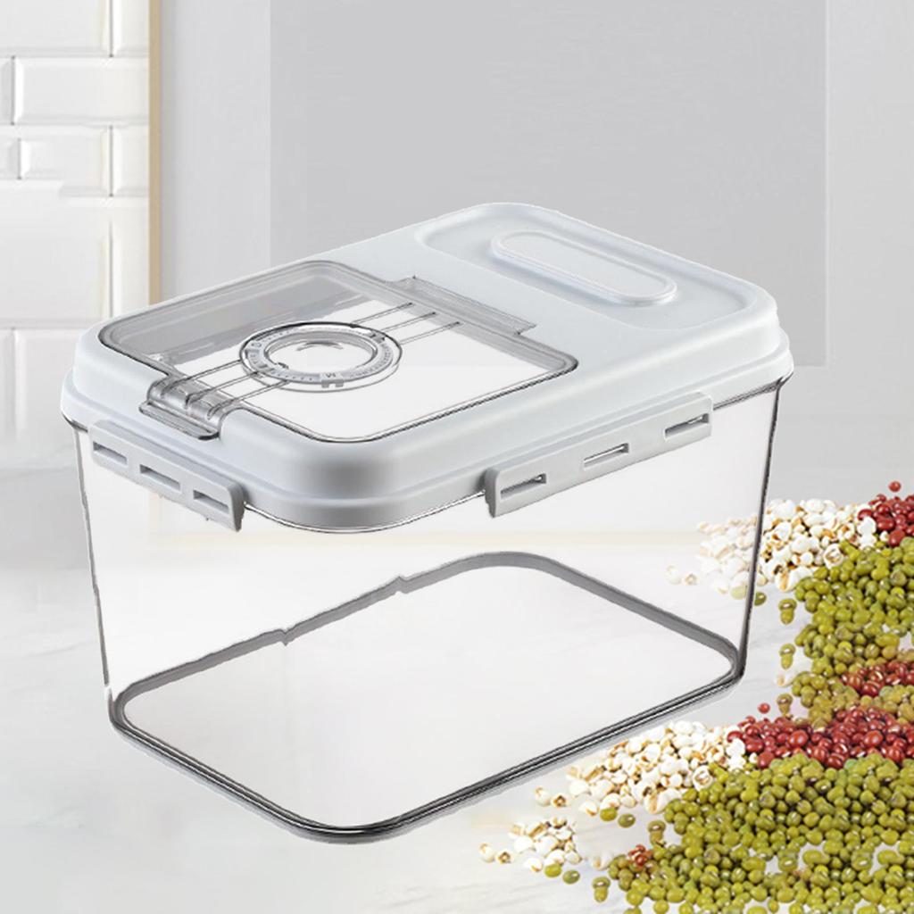 Clear Rice Storage Container Pantry Organization for Household Nuts Kitchen 66Lbs