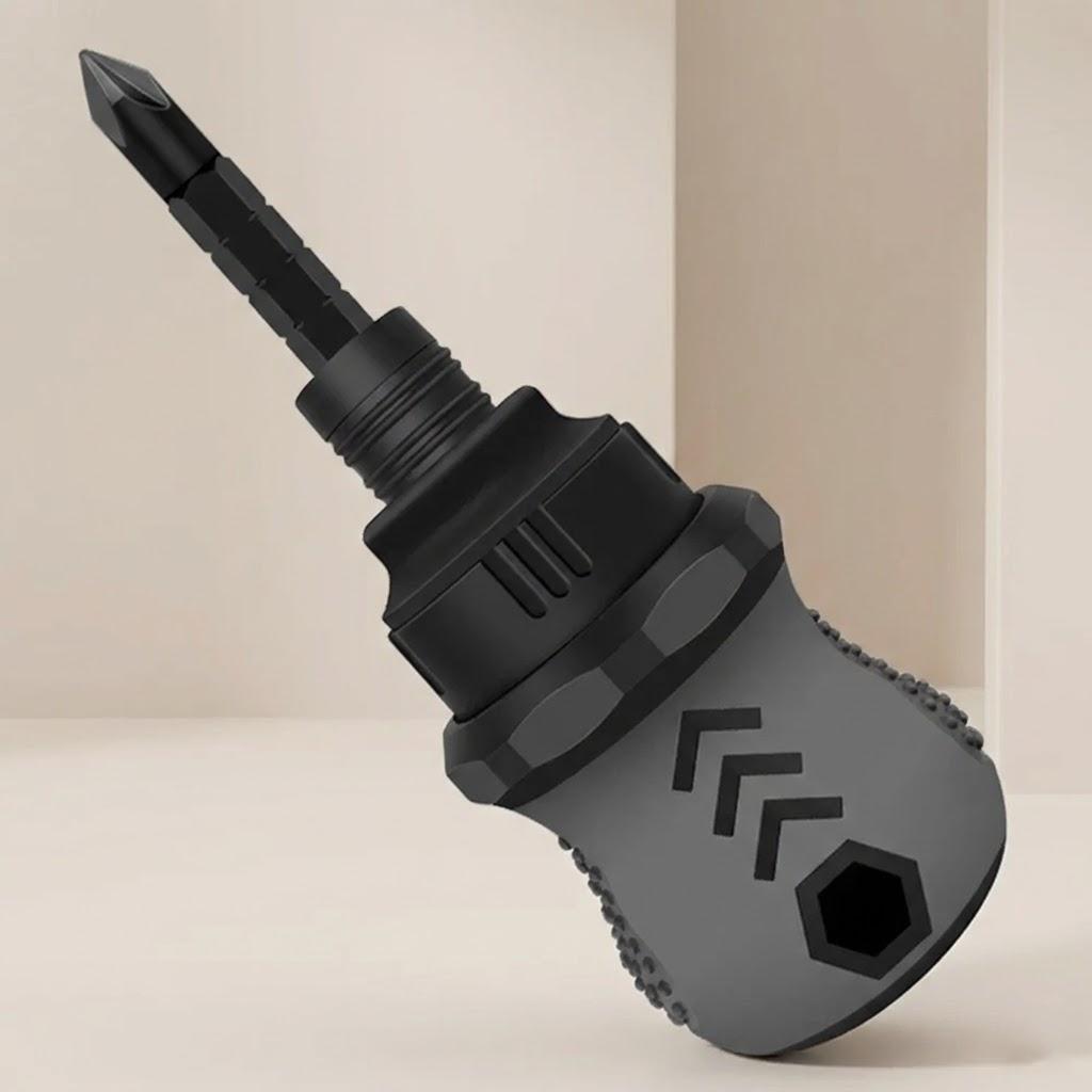 1PC Dual Purpose Ratchet Screwdriver Adjustable Cross Slot Telescopic Maintenance Handheld Tool