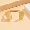 European & American Marine-Inspired Stainless Steel Shell Bracelet for Women