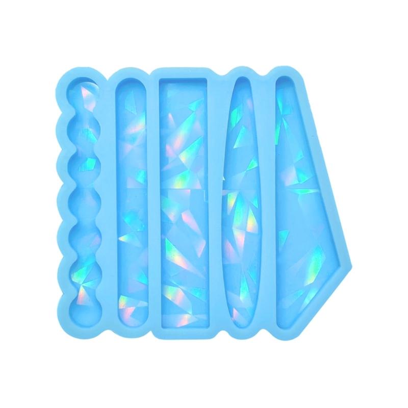 

Resin Hair Clips Mold Colorful Holographic Epoxy Resin Casting Mold for DIY Crafts Bookmarks Hair Clips Jewelry Making 1