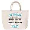 Beach Bag - PLANETEE - A Wonderful Intern - Rope Handle - Large Size - Multicolored Cotton