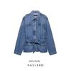 Kaslead New Women Clothes Western Style Fashion With Belt Denim Jacket 8197072 443
