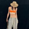 Hollow Beaded Rope Colorful Beach Cowboy Hat Men'S And Women'S Foldable Sunshade Breathable Mountaineering Straw Hat