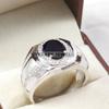Black Onyx Oval Cut Gemstone With 925 Sterling Silver Ring For Men's #A833 JL375666936968