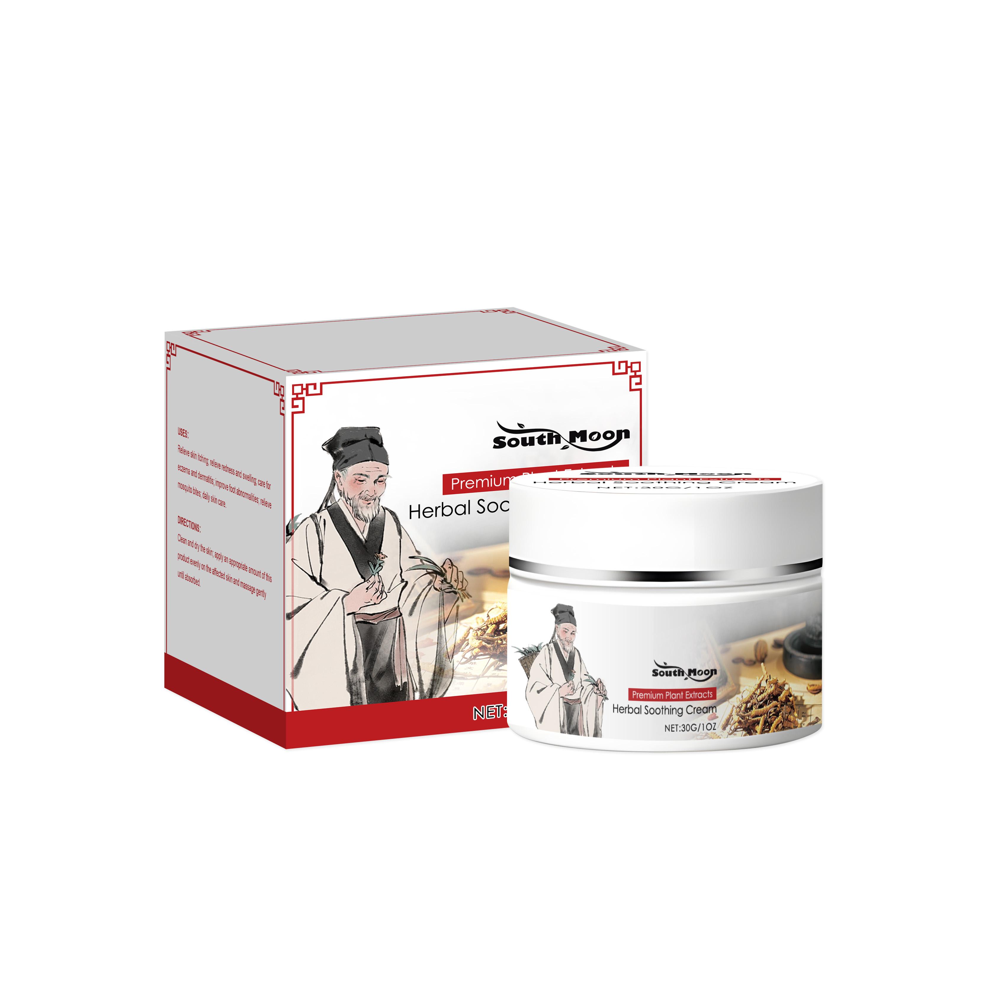 Kräuterpflegecreme Sanfte Inhaltsstoffe Feuchtigkeitsspendende Körperhaut Tägliche Anwendung Pflegecreme 30g white