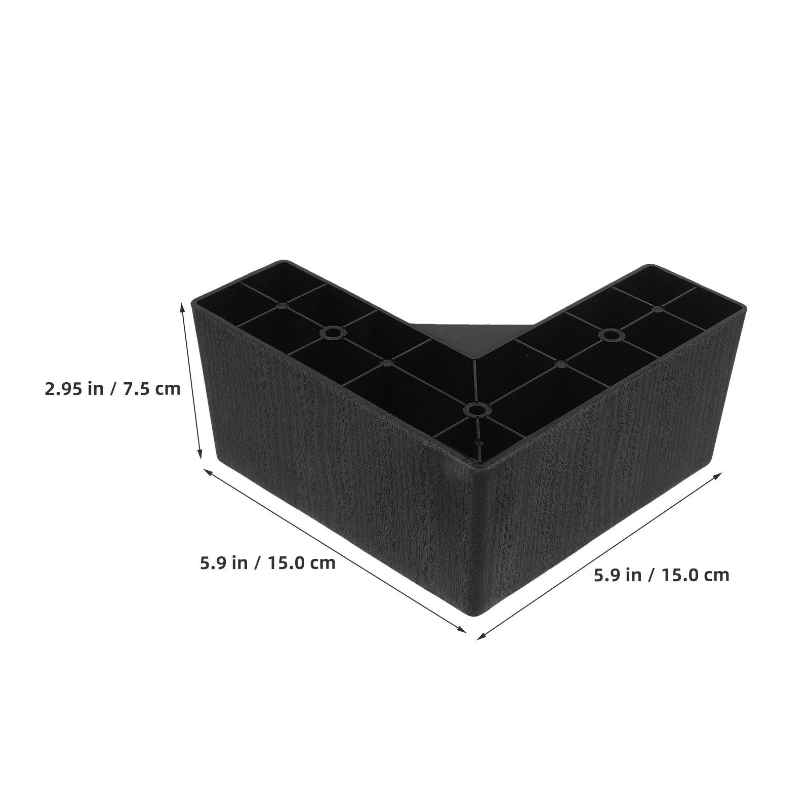 

8Pcs L-Shaped Plastic Furniture Legs Replacement for Sofa Bed Chair Cabinet Moisture Proof Height Boost Stable Support Universal