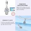 New 925 Silver Charms Bead Safety Chain Bead Fit Original Charms Bracelet Pendant Fine DIY Birthday Jewelry For Women