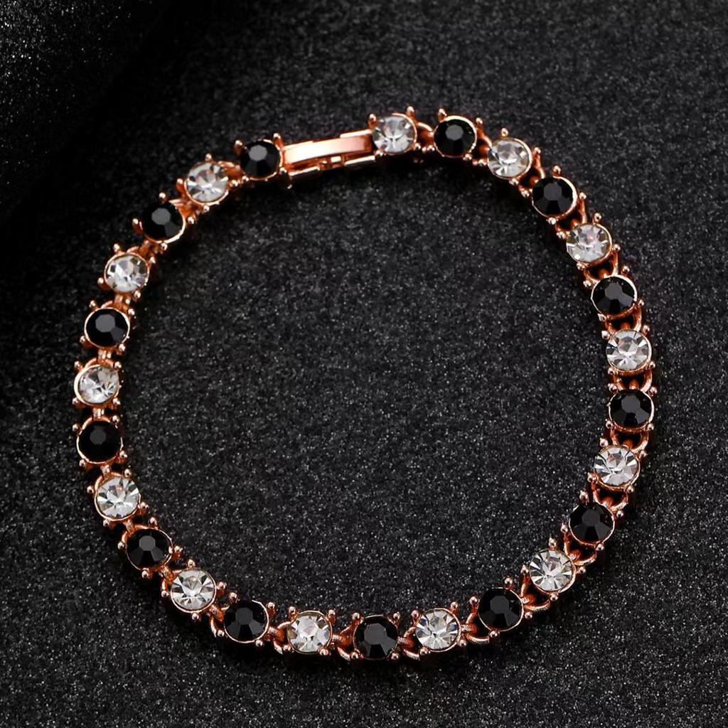 European-American Minimalist Rhinestone Claw Chain Bracelet: Versatile Full Diamond Design for Evening Wear