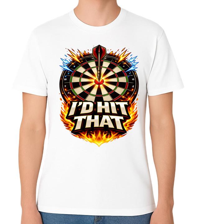 I’d Hit That Darts T-Shirt Funny Dartboard Player Dart Unisex Tee S