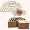 10/30pcs Unfinished Wooden Rainbow and Clouds Shape Craft Pieces Hangings for DIY Painting -for Weddings, Birthday, Home Decor
