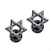 Black Stainless Steel Stud Earrings Star Of Fashion Ear Studs