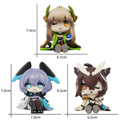 Siedząca dziewczynka 7,5 cm Figurka Wersja Q Model Paradygmatyczny Zabawki Peryferia Anime Gry Lalka Kawaii Opakowanie pudełko Upominki