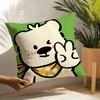Funny Interesting Polar Bear Illustrations Pillow Case Home Living Room Decoration Linen Pillowcover Pillow Cases Cushion Cover