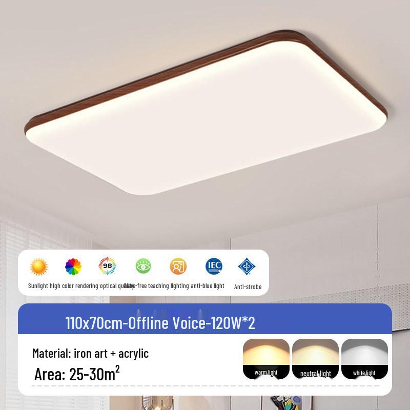 Original Wood LED Ceiling Light for Living, Study, Dining Rooms & Bedroom
