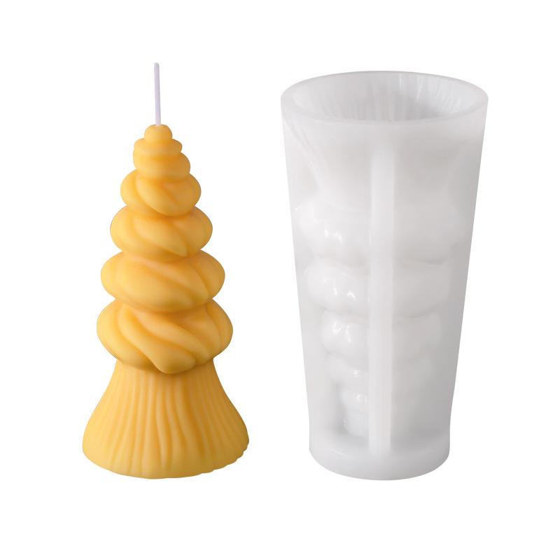 Christmas Tree Aroma Candle Silicone Mold Party Decoration Plaster Ornament Creative Craft Mold