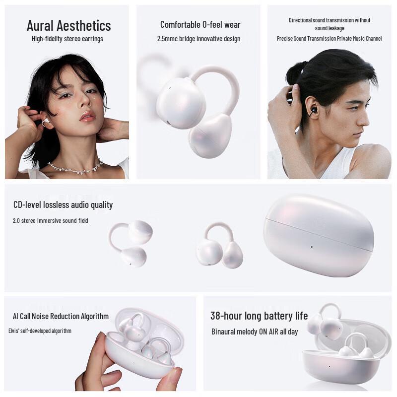 Elvis Radio Waterdrop Clip-On Bluetooth Earbuds