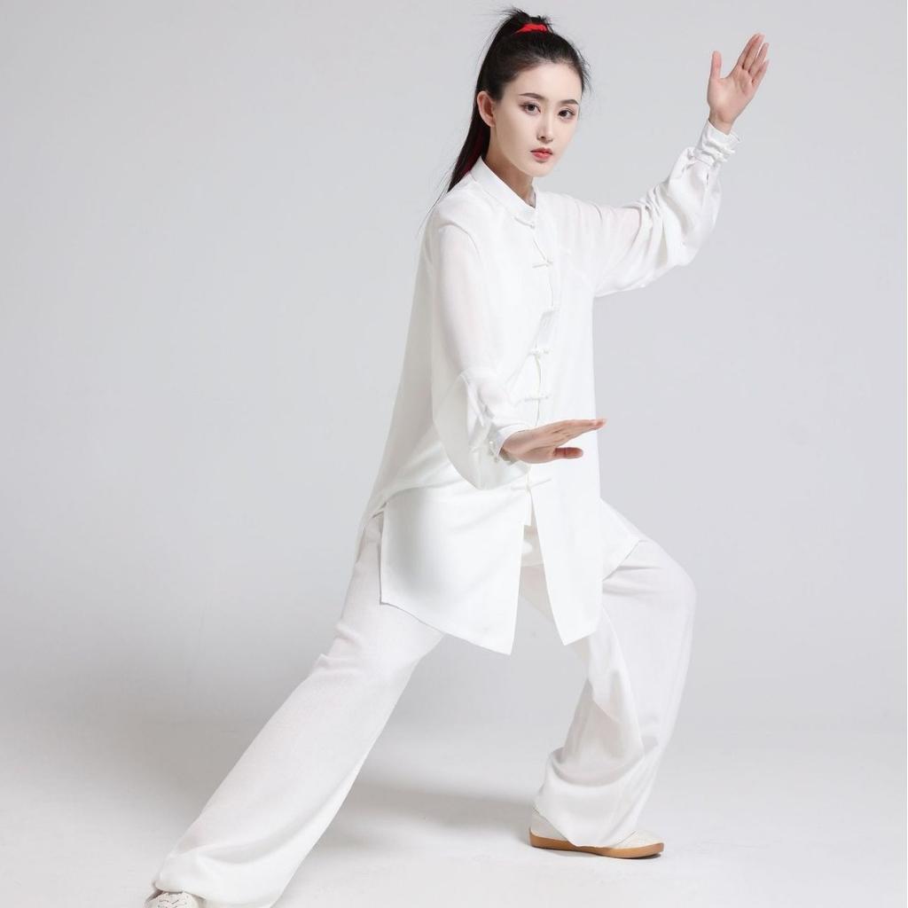 Adult Silk Cotton Traditional Chinese Clothing Wushu Tai Chi Exercise Costume Men Women KungFu Martial Art Uniform Suit Outfits