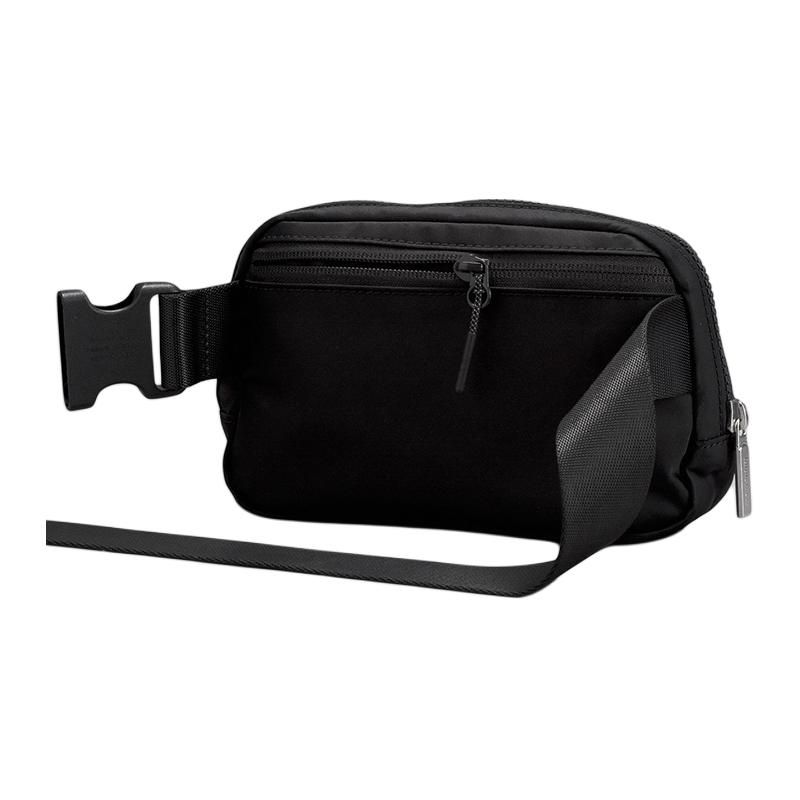 Lululemon Everywhere 1L Zipper Nylon Waist Bag Women Waist Bag Black LU9AX2S-0001