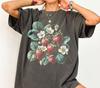 Vintage Strawberry Shirt, Botanical Berry Tee, Cottagecore Wildflower Shirt, Nature Lover Gift