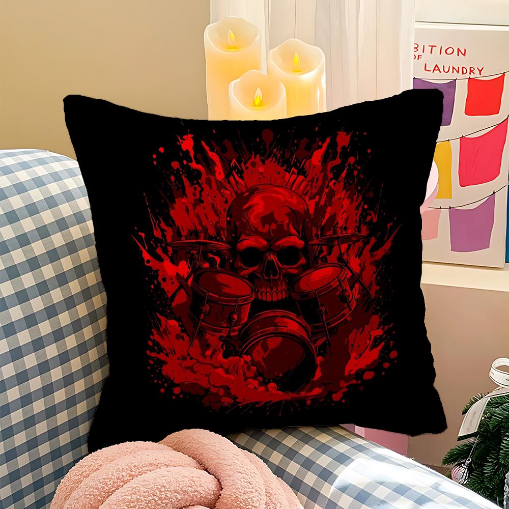 Cool Drum Kit Pillow Cushion Cover Pillowcase Living Room Sofa Home Decor Customized