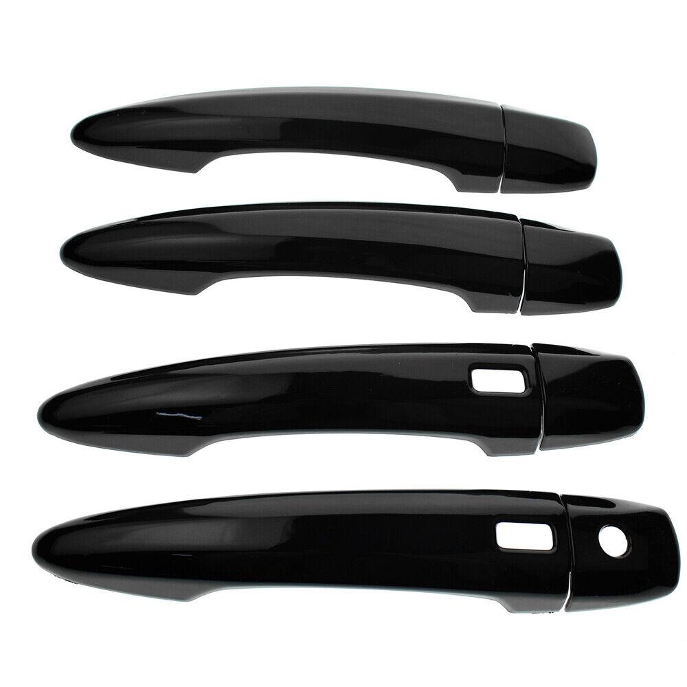 4PCS Car Exterior Door Handle Cover Trim with Smart Keyhole Glossy Black For Nissan Altima Sentra 2024 Glossy Black
