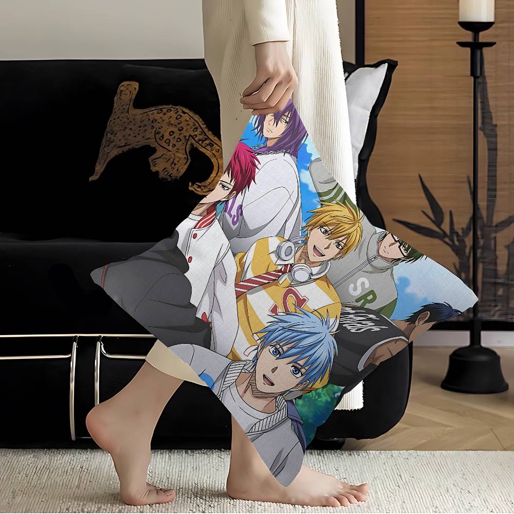 Kuroko Basketball Anime Pillow Covers Cartoon Sofa Decorative Home Doublesided Printing Short Plush Cute Cushion Cover