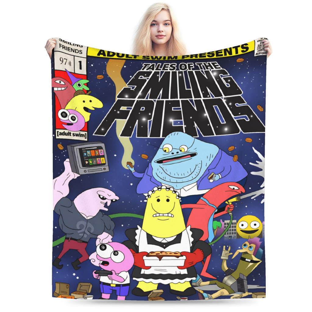 Smiling Friends Pim And Charlie Blanket Quality Super Warm Bedding Throws Winter Kids Adult Couch Chair Sofa Bed Bedspread