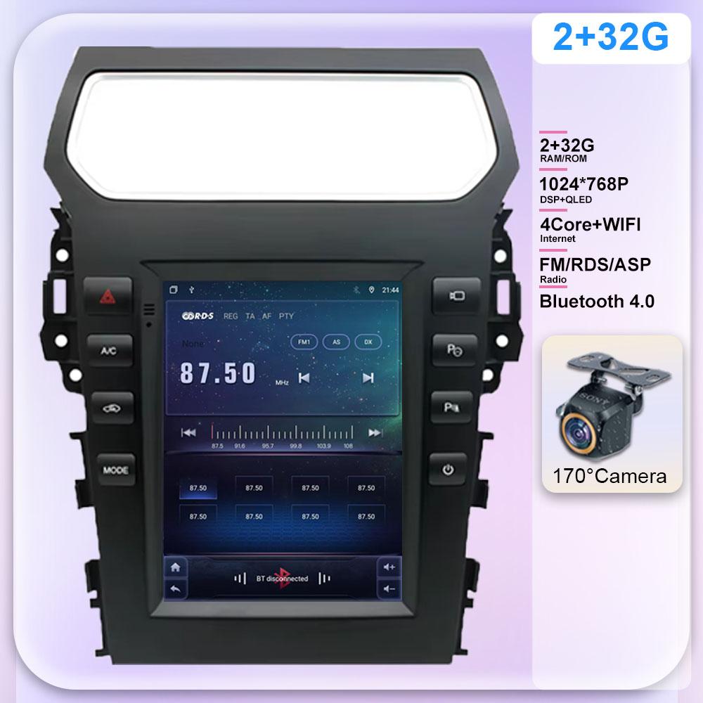

9,7-дюймовый автомобильный Android для Ford Explorer 2011-2019 Автомагнитола Высокопроизводительный процессор HDR QLED экран 5G WIFI BT Нет 2DIN