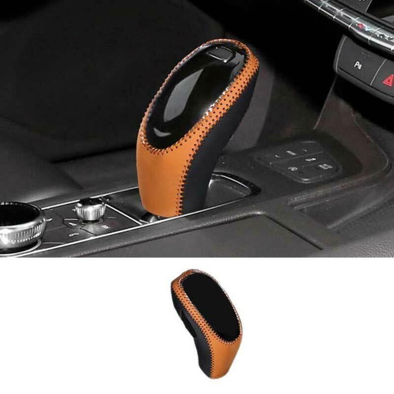For Cadillac XT5 20-22 Leather Brown Central Console Gear Shift Knob Cover Trim