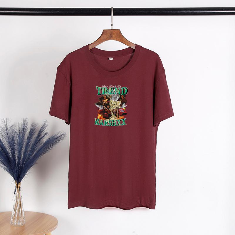 TWINFLAMES Aesthetic Clothing Women's High Quality Printing T-shirt Girl SummerShort Sleeve Tops Tee Clothes