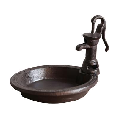 Oiseau décoratif élégant pour nourriture d'oiseaux, construit en métal forgé résistant, idéal pour l'extérieur et l'entrée.