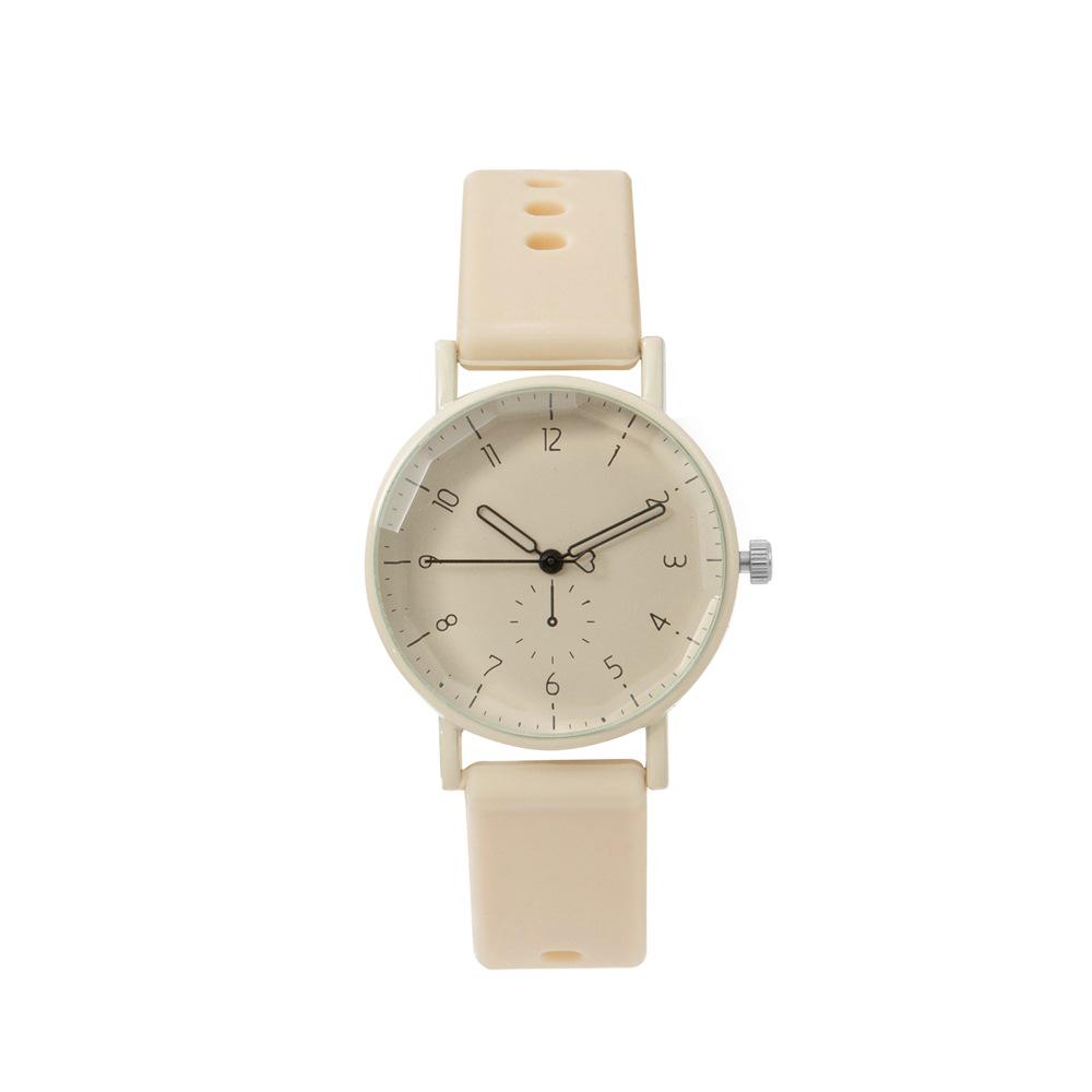 Trendy Women's Quartz Wristwatch with Silicone Strap - Stylish, Versatile, and Casual for Students