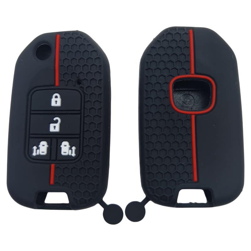 Honda Odyssey 2015-2021 Key Cover, 4-Button Silicone Protector for Hybrid Elysion
