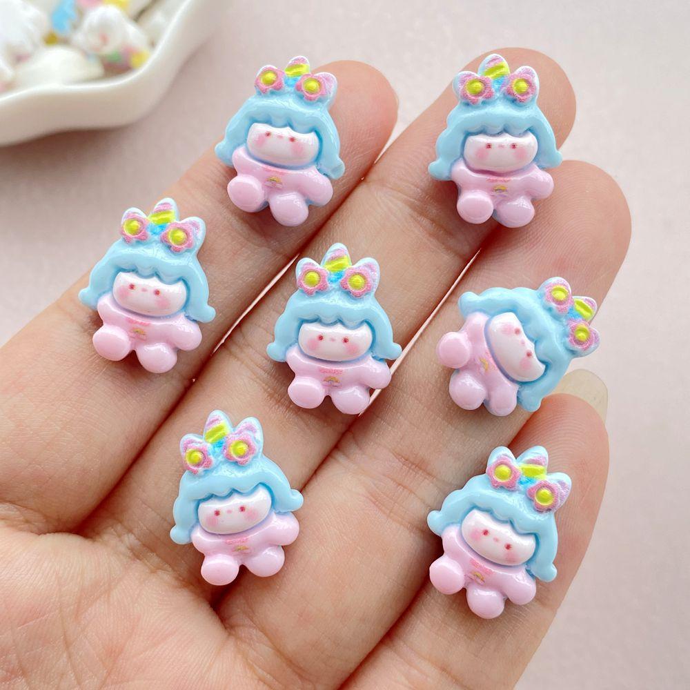 20Pcs New Resin Mini Cartoon Unicorn Series Flat Back Cabochons Scrapbooking DIY Jewelry Craft Decoration Accessories