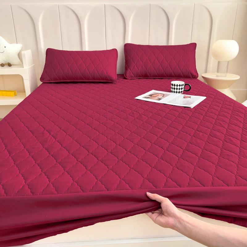 Wasserdichter Rutschfester Gesteppter Spannbettlaken-Schutz - Staubdichte Matratzenauflage für Wohnheim