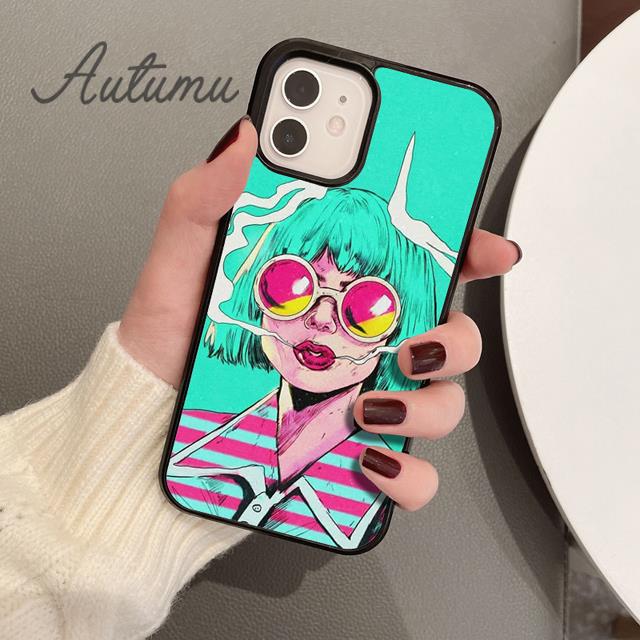Hippie Grunge Art Phone Case for iPhone 11 12 13 14 Pro Max mini X XR XS SE 2020 6S 7 8 Plus Samsung Galaxy S21 S22 Cover shell