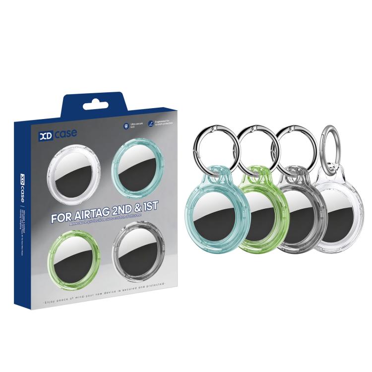 

XDcase 4pcs Translucent Hard PC Protective Case with Key Ring 4PCS (Transparent Black Green Blue)