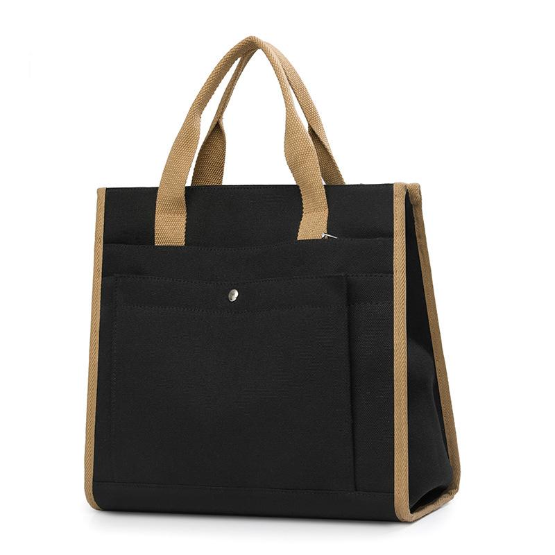 Canvas Bag Women's Large Capacity Multi-Pocket Tote Bag