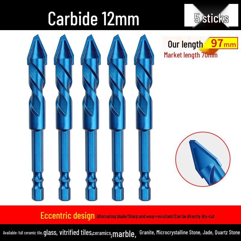 Eccentric Tilting Drill Bit for Marble and Concrete
