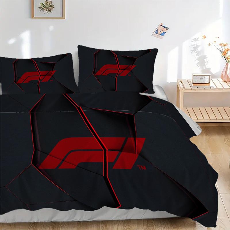 Formula One Bedding 3 Piece Set HD Print Duvet Cover Pillowcases for Teens Adult Bedroom Decoration Christmas Gift