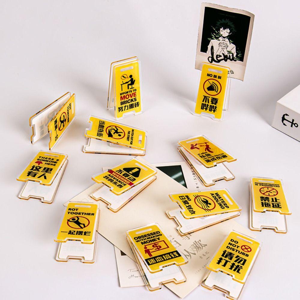 Two-sided Hand Account Clip Warning Sign Sealing Clip Acrylic PP Clip  Stationery Finishing