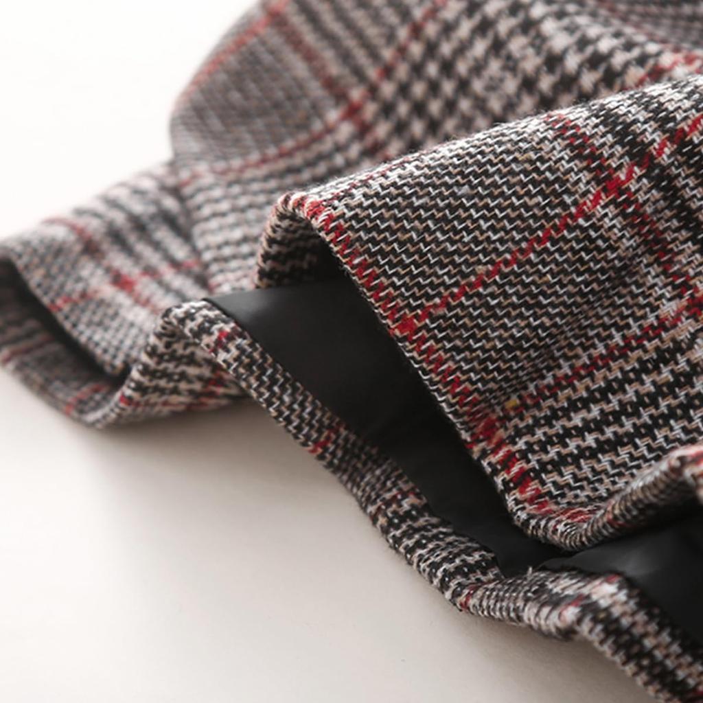 [SINGLE MANY] Women's Checkered Jumper Skirt with Vest, Long Length, Stylish, Flattering, Casual, All Seasons, Size L