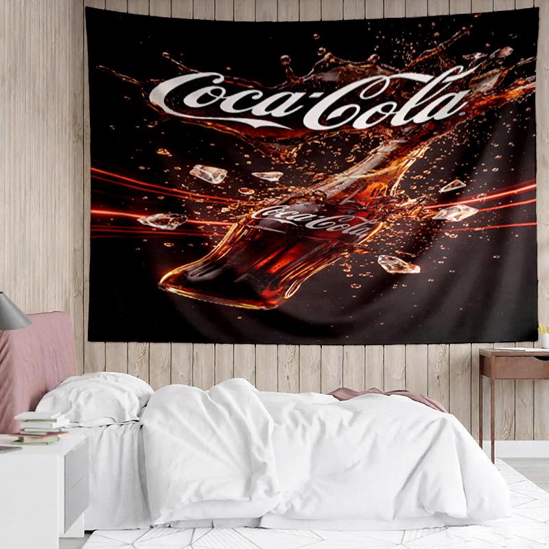 1PC Coca-cola Artwork Design Tapestry, Unique Design Tapestry, Suitable for Bedroom,Livingroom, Playroom,Heartwarming Holiday Gifts