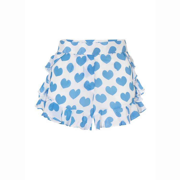 

2024 Купальник бикини с принтом сердечек, с высокой талией, для похудения One size