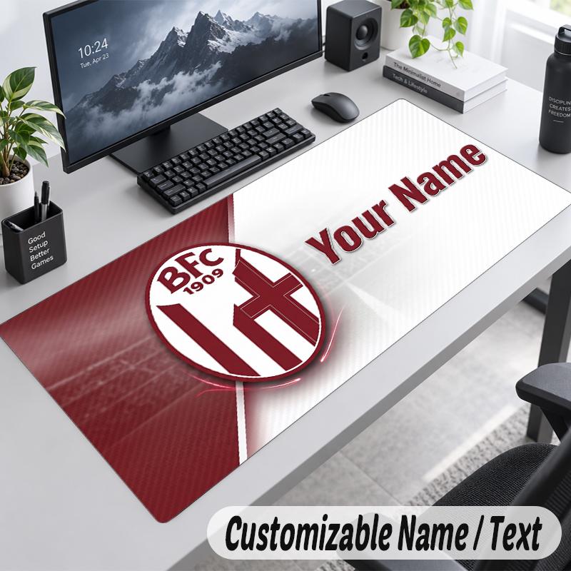 Custom Name Text Mouse Pad Bologna FC Personalized Desk Pad For Work And Gaming