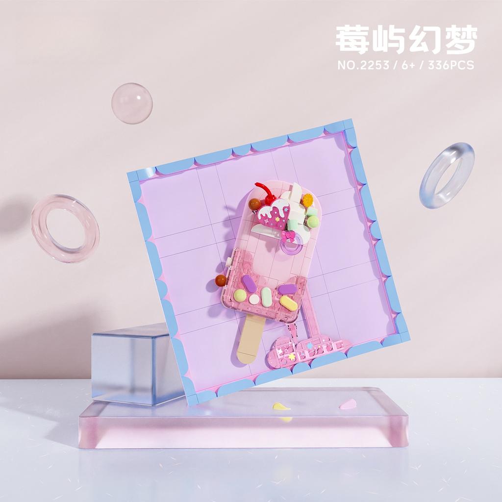 Cake MOC Building Blocks Toys Sets Ice Cream Mini Block Construction Set DIY Bricks Toys for Kids Birthday Gifts Home Decoration