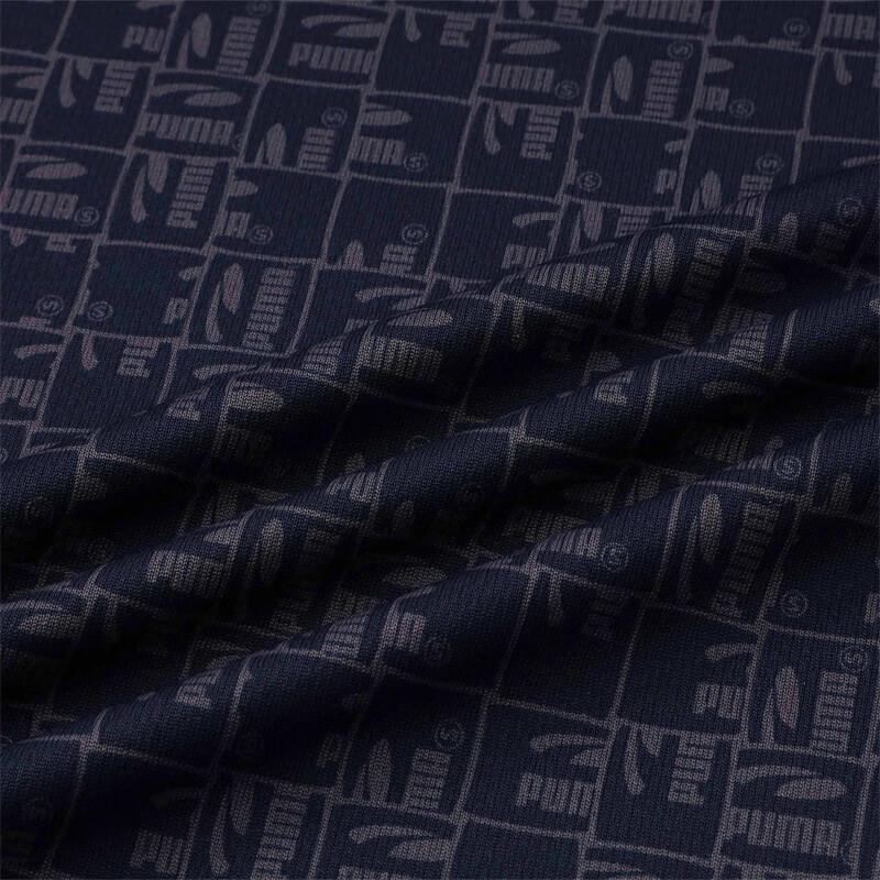 Puma Nautical Brand Logo Letter Print Pattern Casual Color Block Long Sleeve T-Shirt Men Tops Navy-Blue 628137-14